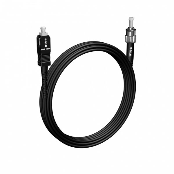 Шнур оптический NTSS spc SC/UPC-ST/UPC 9/125 3.0мм 5м черный LSZH (патч-корд)