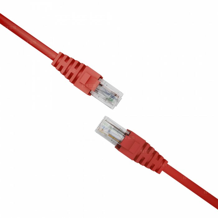 Патч-корд NTSS 2хRJ45/8P8C, T568B UTP 5e кат. литой 15 метров, LSZH, красный