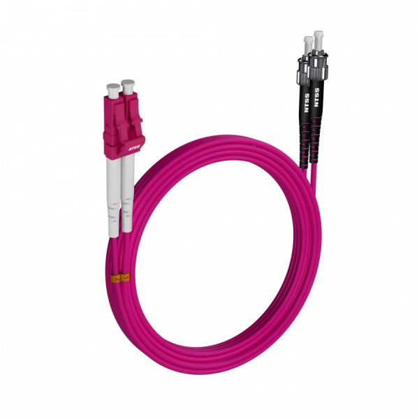 Шнур оптический NTSS dpc LC/UPC-ST/UPC 50/125 OM4 3.0мм 20м LSZH (патч-корд)