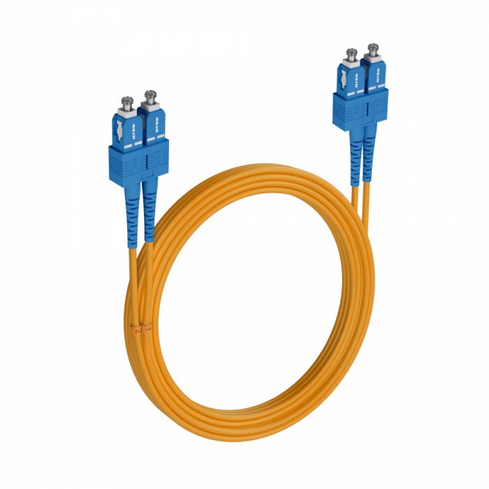 Армированный шнур оптический NTSS PREMIUM dpc SC/UPC-SC/UPC 9/125 3.0мм 20м LSZH (патч-корд)