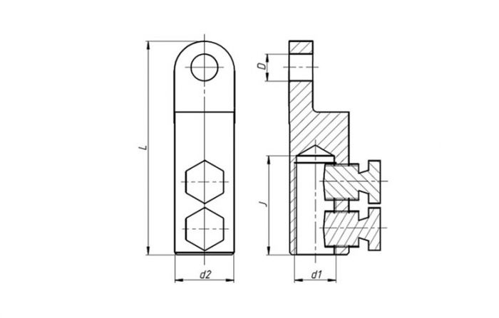 Наконечник болтовой 2НБ-2 (70-120 мм2)