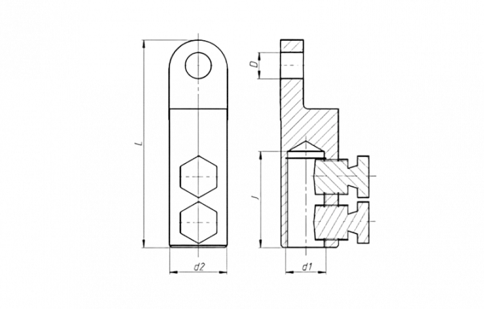 Наконечник болтовой 2НБ-1 (25-50 мм2)