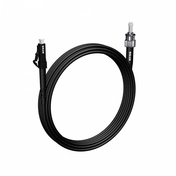Шнур оптический NTSS PREMIUM spc LC/UPC-ST/UPC 9/125 3.0мм 10м черный LSZH (патч-корд)