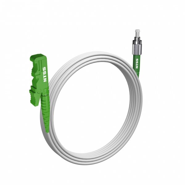 Шнур оптический NTSS spc E2000/APC-FC/APC 9/125 G.657A1 3.0мм 10м LSZH (патч-корд)