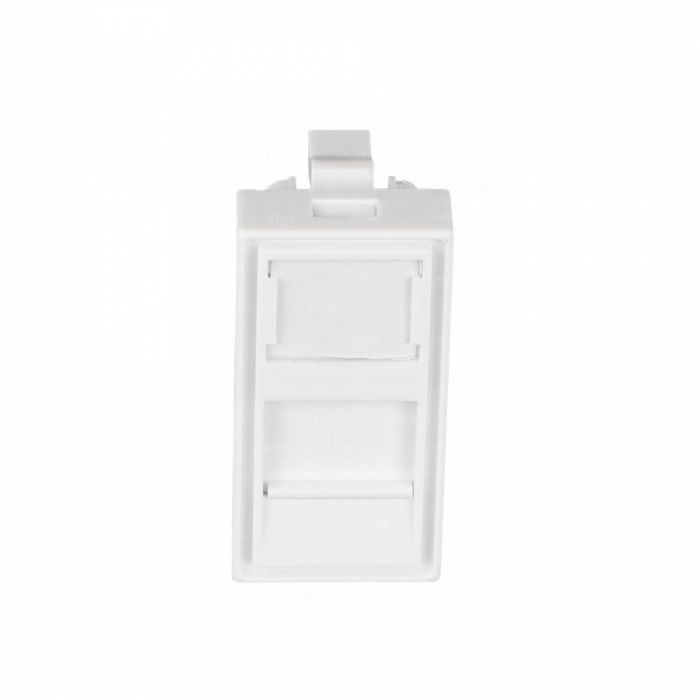 Лицевая панель NTSS PREMIUM для розеточных модулей типа Keystone 22.5x45 со шторкой