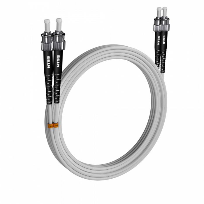 Шнур оптический NTSS PREMIUM dpc ST/UPC-ST/UPC 9/125 G.657A1 2.0мм 15м LSZH (патч-корд)