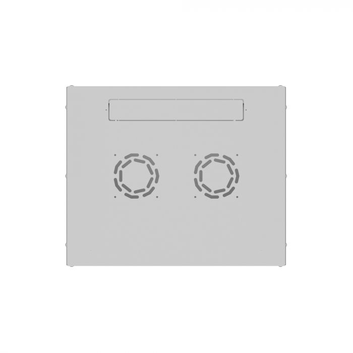 Шкаф настенный телекоммуникационный NTSS LIME 6U 550х450х370мм, 2 профиля 19, дверь стеклянная, боковые стенки несъемные, разобранный, серый RAL 7035