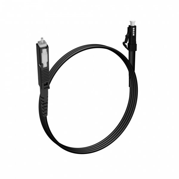 Шнур оптический NTSS spc MU/UPC-LC/UPC 9/125 2.0мм 2м черный LSZH (патч-корд)