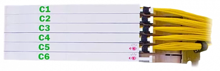 Блок кроссовый 6 модулей КБ6-П6-144SC-144SC/APC-144SC/APC ССД ВОКС-ФП-СТ