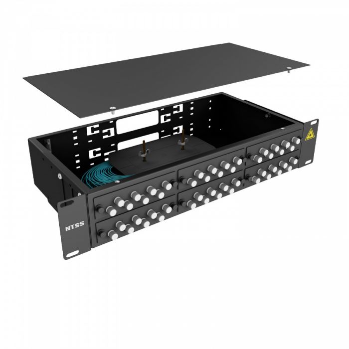 Кросс 19" NTSS PREMIUM, предсобранный 2U, 48 портов FC/UPC, 50/125 мкм OM3, черный