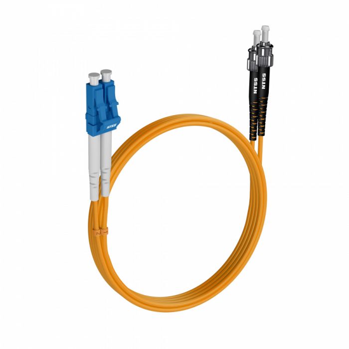Шнур оптический NTSS dpc LC/UPC-ST/UPC 9/125 3.0мм 9м LSZH (патч-корд)
