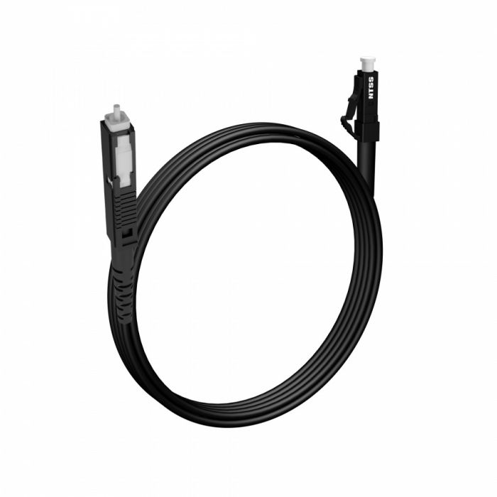 Шнур оптический NTSS spc MU/UPC-LC/UPC 9/125 2.0мм 3м черный LSZH (патч-корд)
