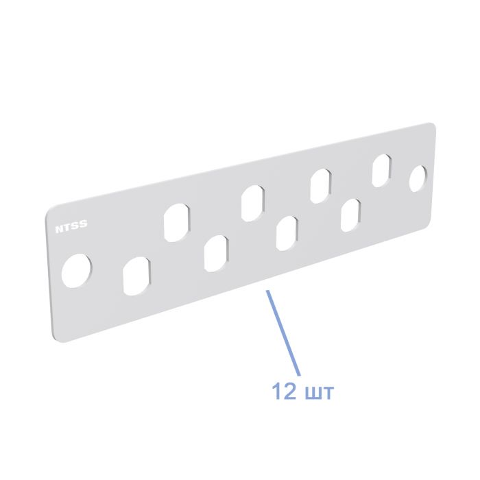 Кросс NTSS оптический настенный частично укомплектованный 96 портов FC/ST (планка FC/ST - 12шт, планка-заглушка-4шт, сплайс-кассета-3шт) серый RAL 7035