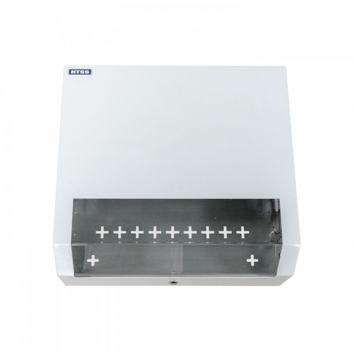 Шкаф настенный телекоммуникационный NTSS SOHO 19 5U: 3U+2U, собранный, серый RAL 7035