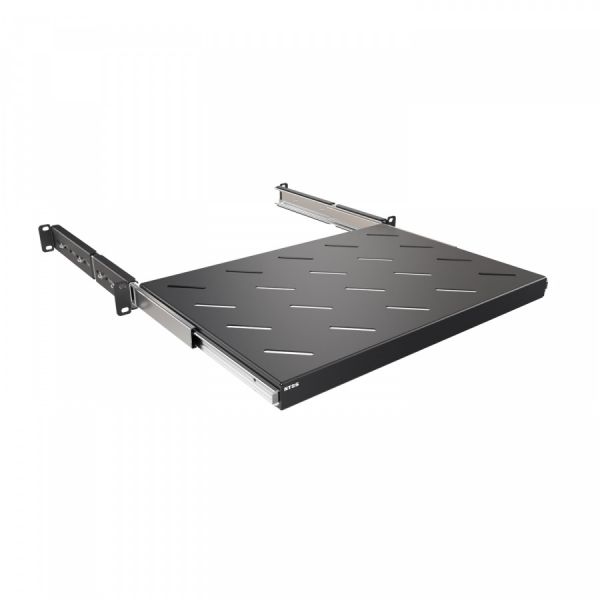 Полка выдвижная NTSS глубина 300мм, крепление 19 1U, для шкафов глубиной 600мм, черный RAL 9005