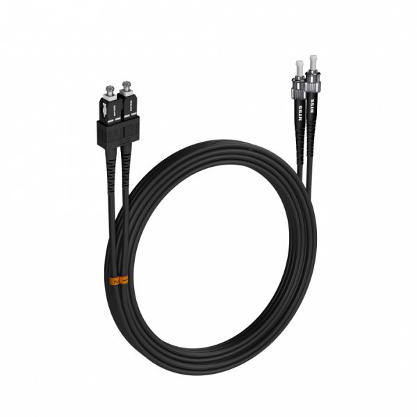 Шнур оптический NTSS dpc SC/UPC-ST/UPC 50/125 OM3 3.0мм 20м черный LSZH (патч-корд)
