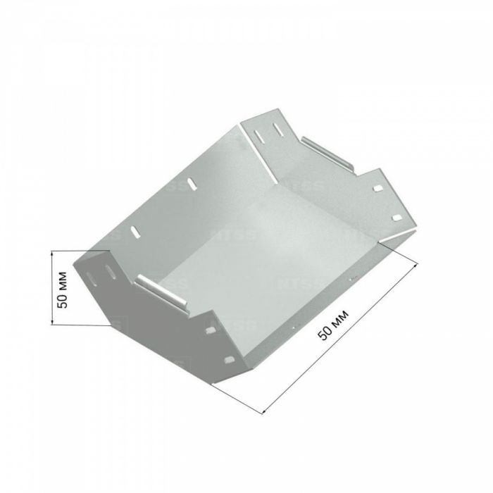 Вертикальный внутренний угол NTSS 90° 50х50, толщина 0,55 (с крышкой)