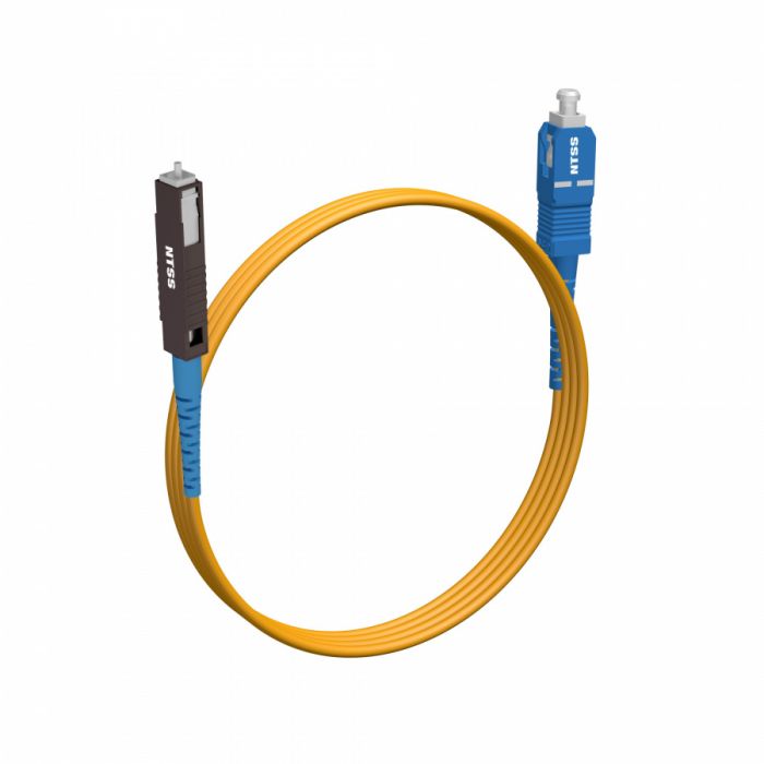 Шнур оптический NTSS spc MU/UPC-SC/UPC 9/125 2.0мм 2м LSZH (патч-корд)