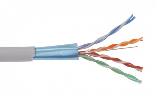 LC1-C5E04-321 ITK Кабель связи витая пара F/UTP, кат.5E 4x2х24AWG solid, LSZH, 305м, серый