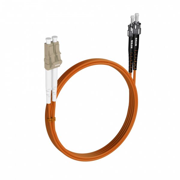 Шнур оптический NTSS PREMIUM dpc LC/UPC-ST/UPC 62.5/125 3.0мм 1м LSZH (патч-корд)