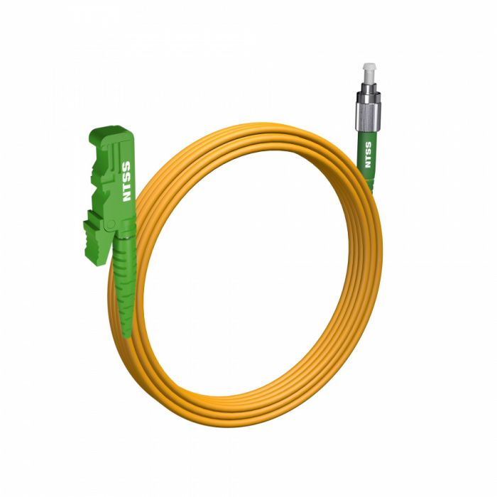 Шнур оптический NTSS spc E2000/APC-FC/APC 9/125 3.0мм 8м LSZH (патч-корд)