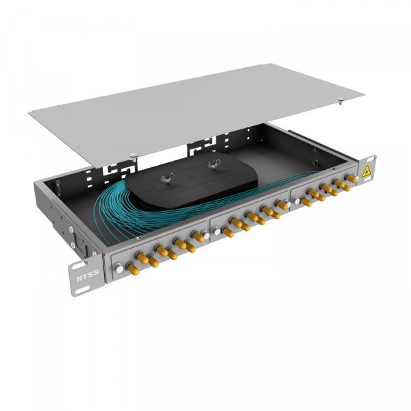 Кросс 19" NTSS PREMIUM, предсобранный 1U, 12 портов ST/UPC, 50/125 мкм OM3