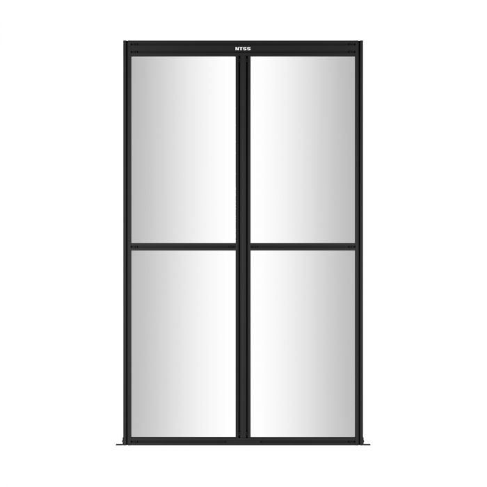 Заглушка торцевая системы изоляции NTSS, 42U, прозрачная, для коридора шириной 1200 мм, RAL 9005 чёрный