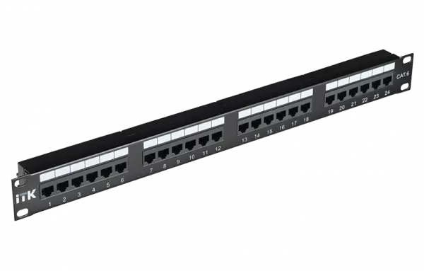 PP24-1UC6U-D05 ITK 1U патч-панель кат.6 UTP, 24 порта (Dual)