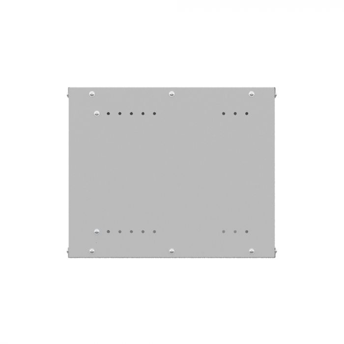 Шкаф настенный телекоммуникационный NTSS LIME 9U 550х600х500мм, 2 профиля 19, дверь стеклянная, боковые стенки несъемные, разобранный, серый RAL 7035