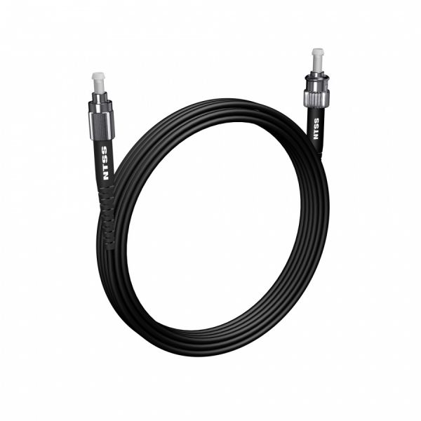 Шнур оптический NTSS PREMIUM spc FC/UPC-ST/UPC 9/125 3.0мм 5м черный LSZH (патч-корд)