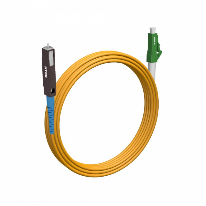 Шнур оптический NTSS spc MU/UPC-LC/APC 9/125 2.0мм 10м LSZH (патч-корд)