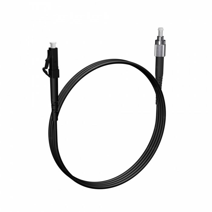 Шнур оптический NTSS spc LC/UPC-FC/UPC 9/125 3.0мм 2м черный LSZH (патч-корд)