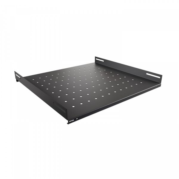 Полка стационарная NTSS 470х350мм, для напольных шкафов глубиной 600мм, нагрузка до 100кг, черный RAL 9005