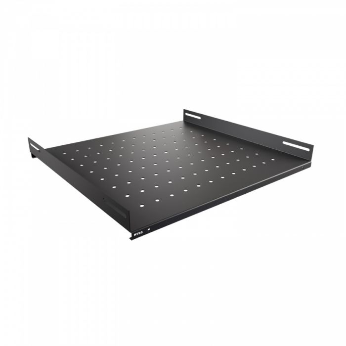 Полка стационарная NTSS 470х350мм, для напольных шкафов глубиной 600мм, нагрузка до 100кг, черный RAL 9005