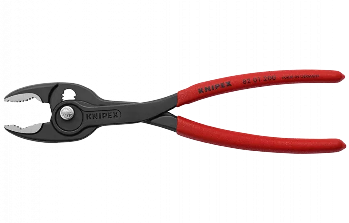 KN-8201200 TwinGrip клещи с фронтальным и боковым захватами, зев 4-22 мм, длина 200 мм, обливные ручки