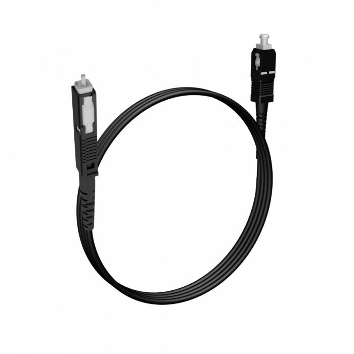 Шнур оптический NTSS spc MU/UPC-SC/UPC 9/125 2.0мм 2м черный LSZH (патч-корд)