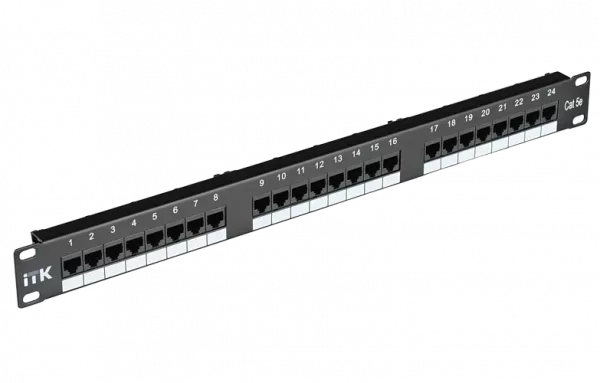 PP24-1UC5EU-D05 ITK 1U патч-панель кат.5Е UTP, 24 порта (Dual)