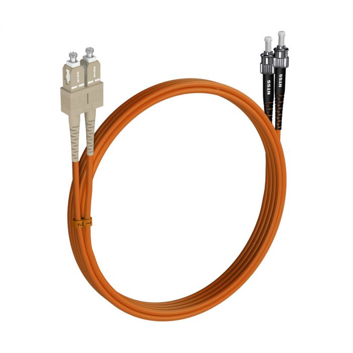 Шнур оптический NTSS dpc SC/UPC-ST/UPC 62.5/125 3.0мм 5м LSZH (патч-корд)