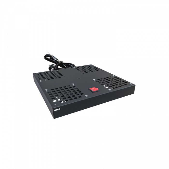 Модуль вентиляторный NTSS потолочный, 4 элемента, без термостата, для напольных шкафов RS глубиной 600/800/1000мм, черный RAL 9005