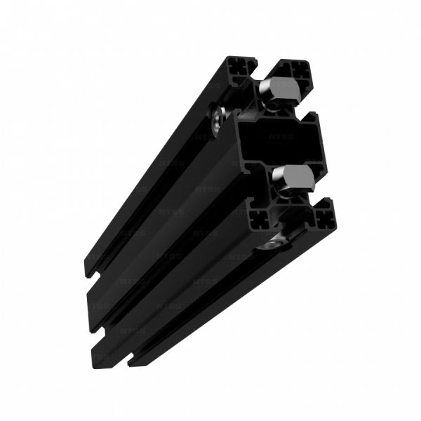 Профиль изолированной системы NTSS опорный для установки секций крыши, длина 250мм, 40Х80, черный RAL 9005