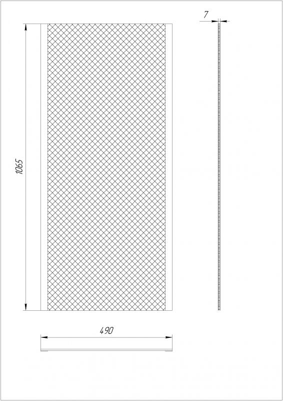 19" Панель заглушка 24U, поликарбонат, безинструментальная, на магнитной ленте