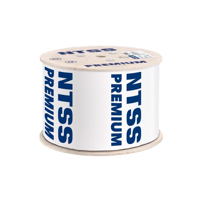 Кабель витая пара NTSS PREMIUM S/FTP 6A 4 пары одножильный 23AWG LSZH внутренний нг(А)-HF 305м серый