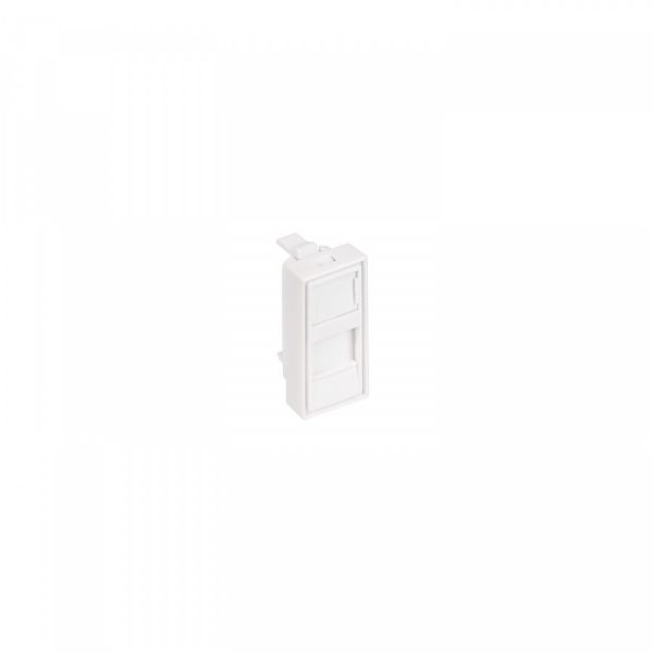 Лицевая панель NTSS PREMIUM для розеточных модулей типа Keystone 22.5x45 со шторкой