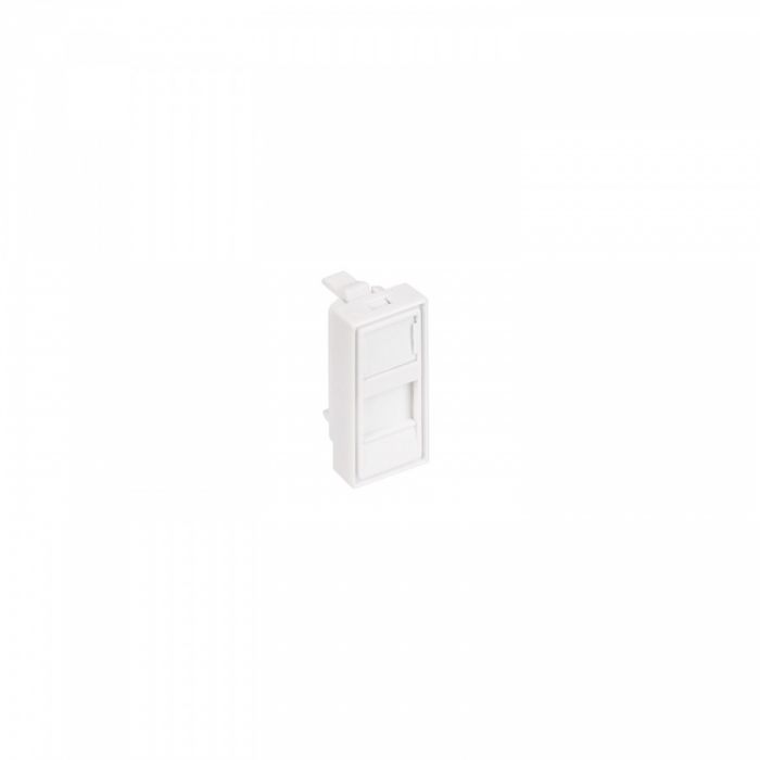 Лицевая панель NTSS PREMIUM для розеточных модулей типа Keystone 22.5x45 со шторкой