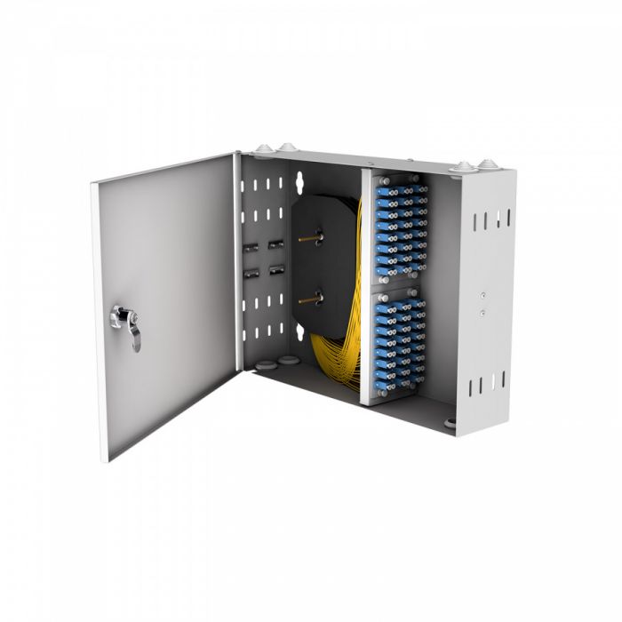 Кросс настенный NTSS PREMIUM, предсобранный, 24 порта LC/UPC duplex, 9/125 мкм