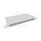 Кросс NTSS оптический 19'' укомплектованный 1U, 24 порта SC/UPC duplex, 50/125 мкм ОМ4 (сплошная панель, сплайс-кассета 2шт, пигтейлы, КДЗС, адаптеры) серый RAL 7035