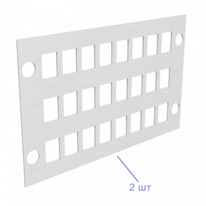  Кросс NTSS оптический настенный частично укомплектованный 48 портов SC (планка SC 24 порта - 2шт, сплайс-кассета-2шт) серый RAL 7035