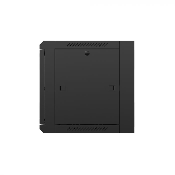 Шкаф настенный телекоммуникационный NTSS W 12U 600х600х635мм, 2 профиля 19, дверь стеклянная, боковые стенки съемные, задняя стенка, разобранный, черный RAL 9005