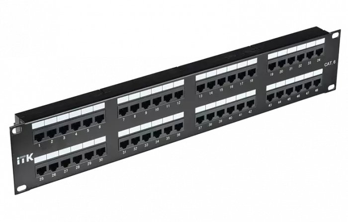 PP48-2UC5EU-D05 ITK 2U патч-панель кат.5Е UTP, 48 портов (Dual)