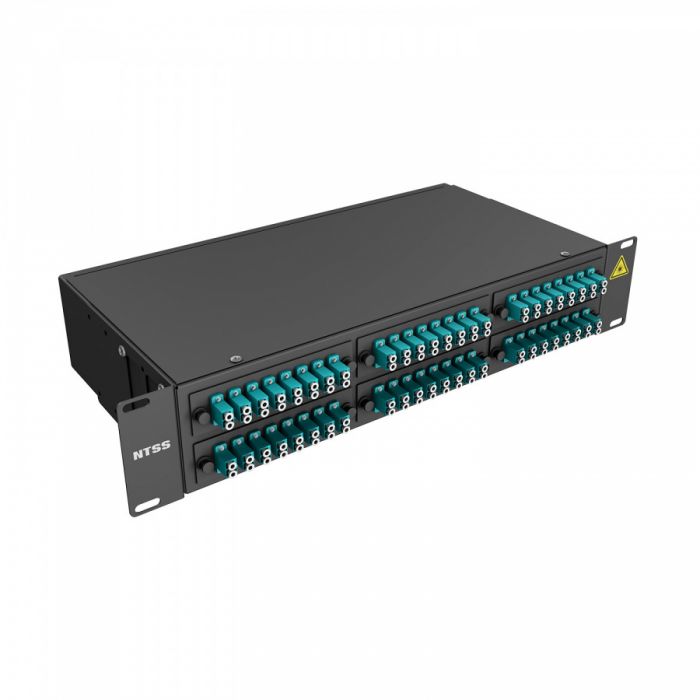 Кросс 19" NTSS PREMIUM, предсобранный 2U, 32 порта LC/UPC duplex, 50/125 мкм OM3, черный